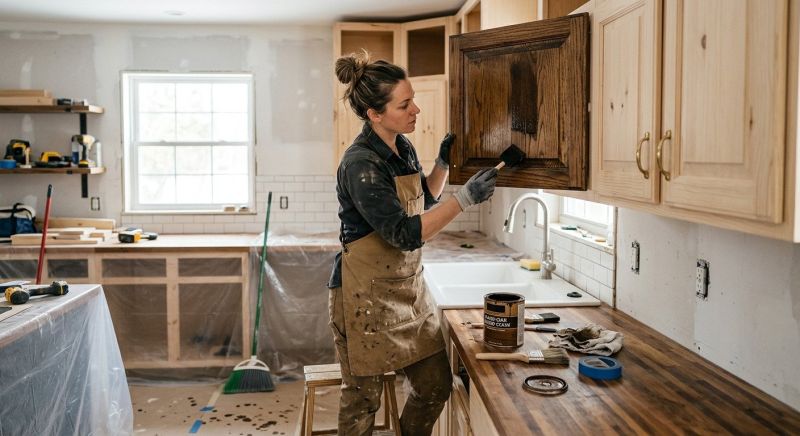 Built In Cabinetry Staining in Kokomo, IN