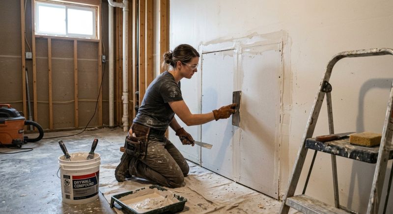 Basement Drywall Repair in Olathe, KS