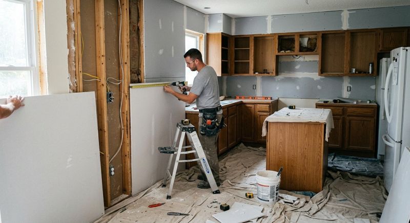 Kitchen Drywall Installation in Kansas City, KS